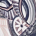 Abstract Print A-Line Maxi Dress Styled View 2