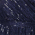 Sparkly Sequin Long Sleeve Mini Wrap Dress Full Length View
