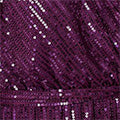 Sparkly Sequin Long Sleeve Mini Wrap Dress Front View 4