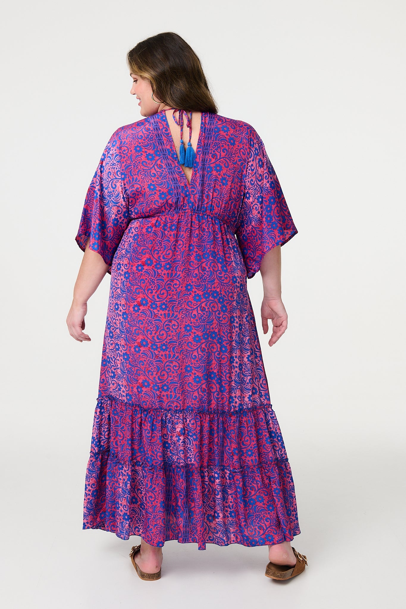 Floral Batwing Maxi Dress Styled View 3