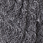 Printed Long Sleeve Wrap Front Short Dress Back View 2