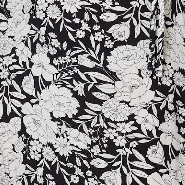 Floral 1/2 Sleeve Midi Wrap Dress Front View 2