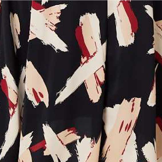 Printed 1/2 Sleeve Midi Dress Back View 2