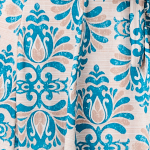 Printed Tie Waist Knee Length Skater Dress Side View 3