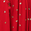 Sparkly Cap Sleeve Tassel Tie Maxi Dress Back View 2