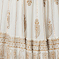 Ikat Print Knee Length Bardot Dress Back View 2