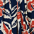 Floral V-Neck Pleated Midi Wrap Dress Front View 2