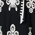 Ikat Print 3/4 Sleeve Wrap Maxi Dress Detail View
