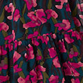 Floral Ruched Long Sleeve Maxi Dress Front View 2