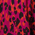 Animal Print Zip Hanky Hem Midi Dress Front View 2