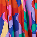 Abstract Floral Tie Ruched Maxi Dress Front View 2