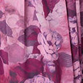 Floral Mesh Texture Pleated Midi Dress Front View 2