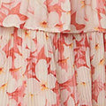 Floral Texture Tiered Midi Dress Front View 2