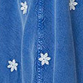 Floral Detail Buttoned Knee Length Dress Side View 2