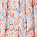 Floral 3/4 Sleeve Pleat Midi Wrap Dress Full Length View