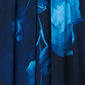 Printed Ruched Faux Wrap Midi Dress Full Length View