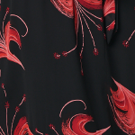 Tropical Print Mesh Layered Midi Dress Styled View