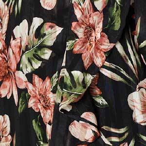 Floral Asymmetric Halter Neck Midi Dress Full Length View
