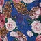 Floral Frill Hem Midi Halter Dress Front View 2