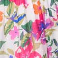 Floral 1/2 Puff Sleeve Midi Dress Full Length View