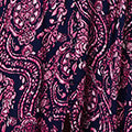 Paisley Cap Sleeve Lace Trim Maxi Dress Front View 2