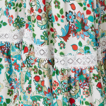 Vintage Boho Print Cap Sleeve Maxi Dress Full Length View
