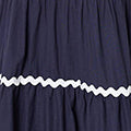 Zig Zag Trim Sleeveless Tiered Midi Dress Back View 2