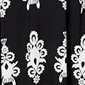 Printed Puff Sleeve Tie Front Midi Dress Front View 3
