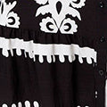 Printed Lace Trim Relaxed Short Shirt Dress Detail View