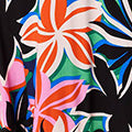 Floral Wave Trim Sleeveless Maxi Dress Side View 2