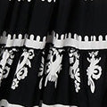 Ikat Print Short Angel Sleeve Maxi Dress Back View 2