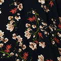 Floral Long Sleeve Lace Trim Maxi Dress Back View 3