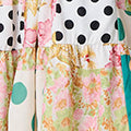 Patchwork Print Knee Length Shirt Dress Full Length View