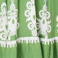Ikat Print 1/2 Sleeve Relaxed Short Dress Back View 3