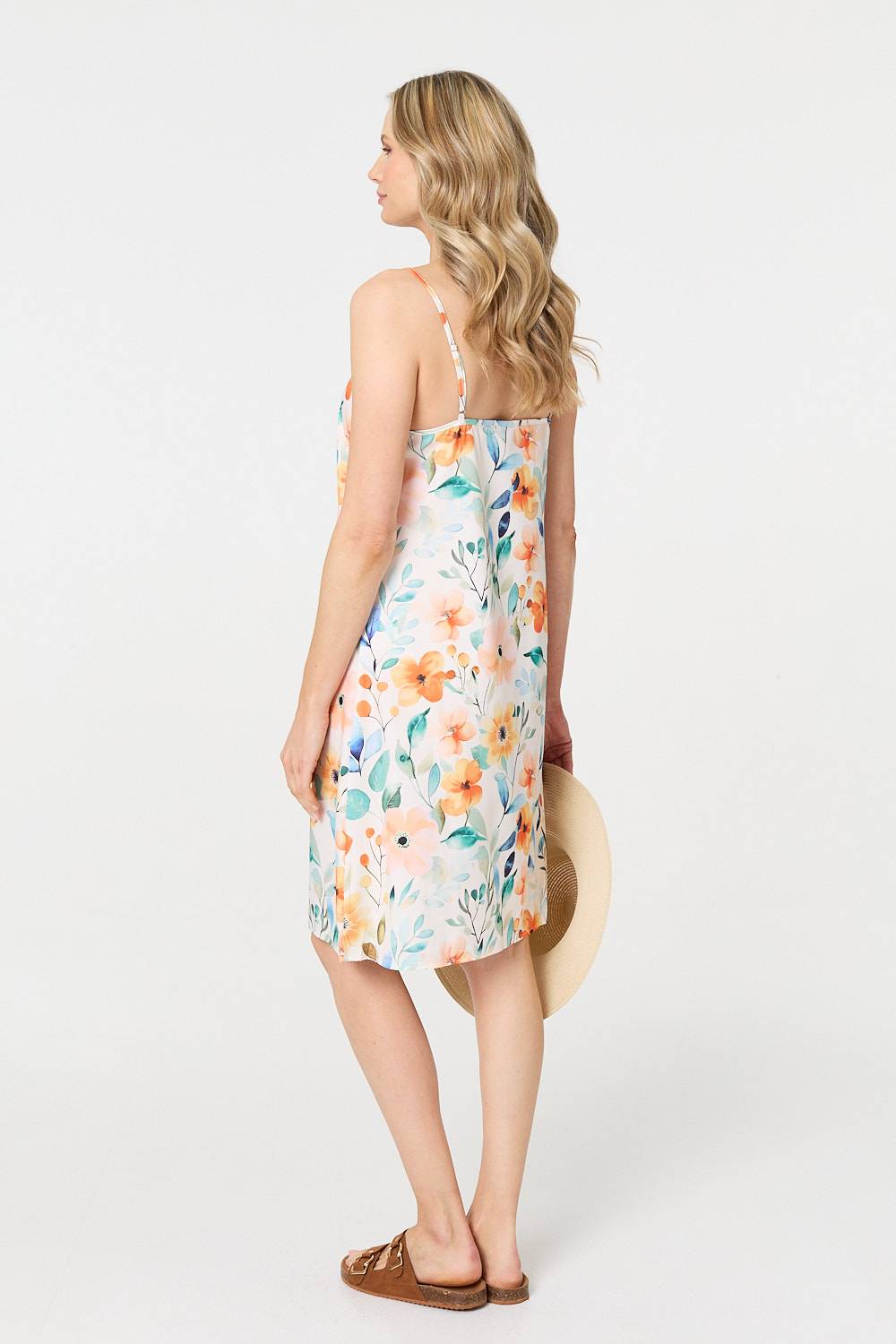 Floral Lace Tie Waist Midi Shirt Dress Styled View 2