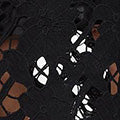 Semi Sheer Lace Layer Midi Dress Back View 2