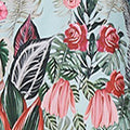 Tropical Print Empire Waist Midi Dress Full Length View