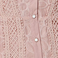 Embroidered Lace Long Sleeve Midi Dress Back View 2