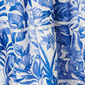 Leaf Print 1/2 Sleeve Tiered Midi Dress Front View 2