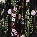 Floral Embroidered Mesh Midi Dress Back View 2