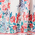 Floral Tie Waist Long Sleeve Short Dress Side View 2