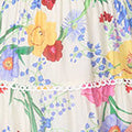 Floral Long Sleeve Tiered Short Dress Front View 2