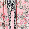 Border Print Tie Waist Short Dress Back View 2