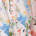 Printed Tie Waist 1/2 Sleeve Midi Dress Front View 2