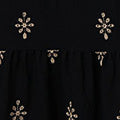 Border Print Long Sleeve Maxi Dress Detail View 2