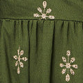 Border Print Long Sleeve Maxi Dress Detail View 3