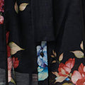 Floral Semi Sheer Tie Waist Midi Dress Side View 2