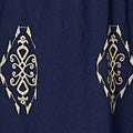 Printed 1/2 Sleeve Shirred Midi Dress Front View 2