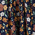 Floral Border Print Smocked Maxi Dress Detail View 2