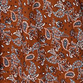 Paisley Shirred Lace Trim Maxi Dress Side View 2